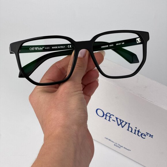 Off-White STYLE 39 Eyeglasses –Black Square Frame Blue...